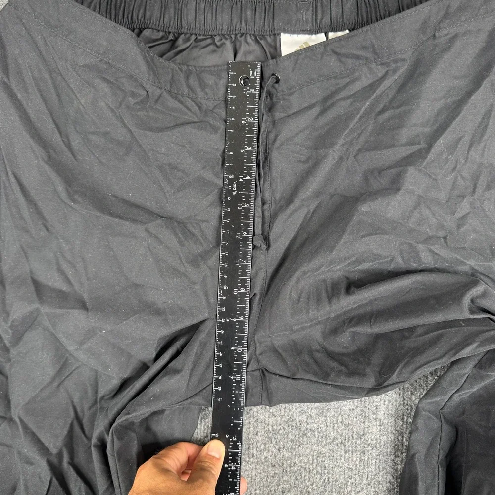 Adidas Capri Pants Mens Size 2XL Black Yellow Stripe Athletic Track Joggers